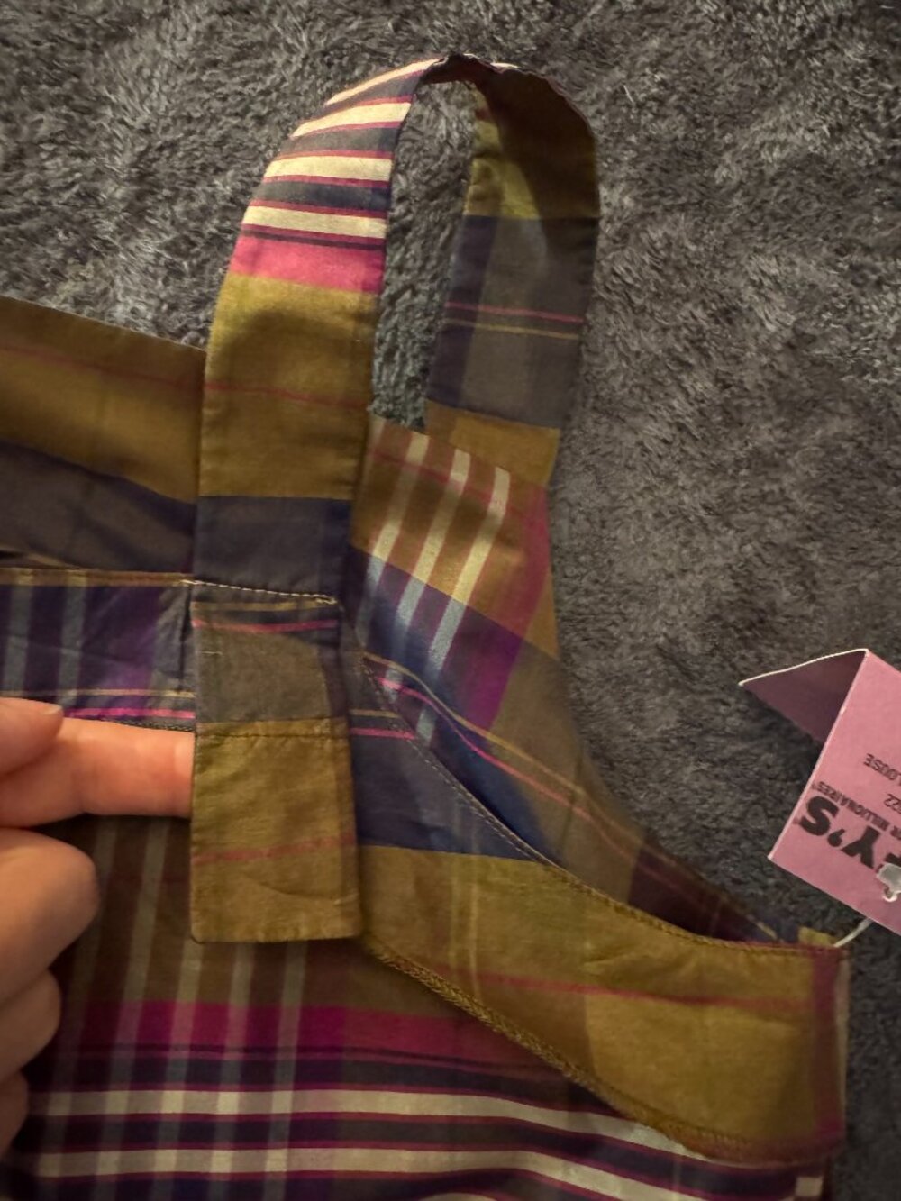 Max Mara / Marina Rinaldi Silk Plaid Top, Size 16W - Picture 10 of 11